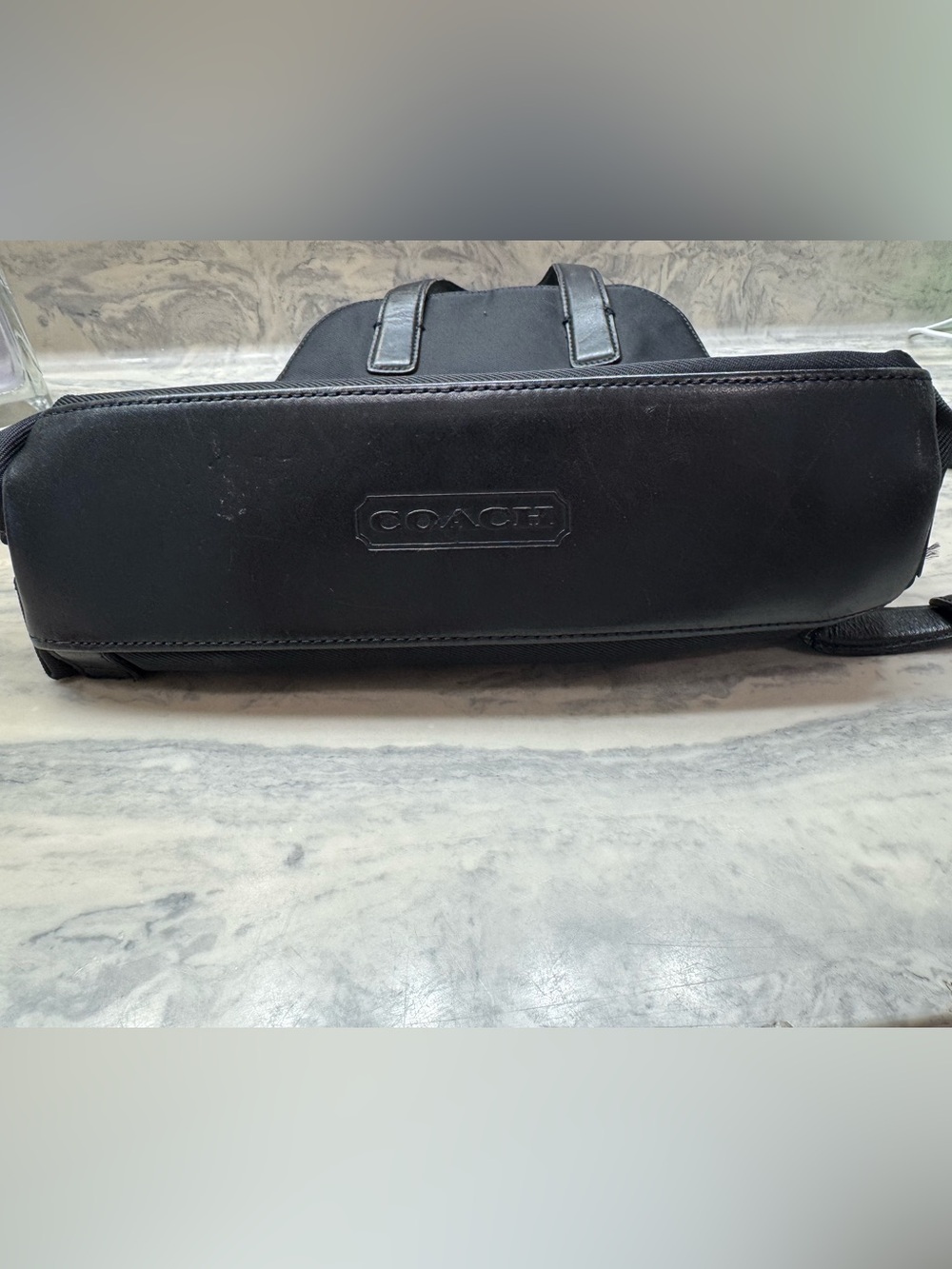 Coach Mercer 7404 Black Nylon Leather Trim Backpack Purse One Strap Missing Read - Picture 10 of 16